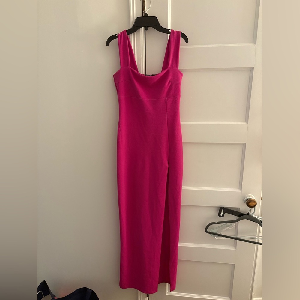 Nasty Gal hot pink maxi dress